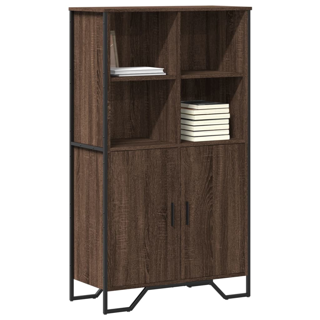 Hoge kast 79,5x35,5x137,5 cm bewerkt hout bruin eikenkleur is nu te koop bij PeponiXL, paradijselijk wonen!