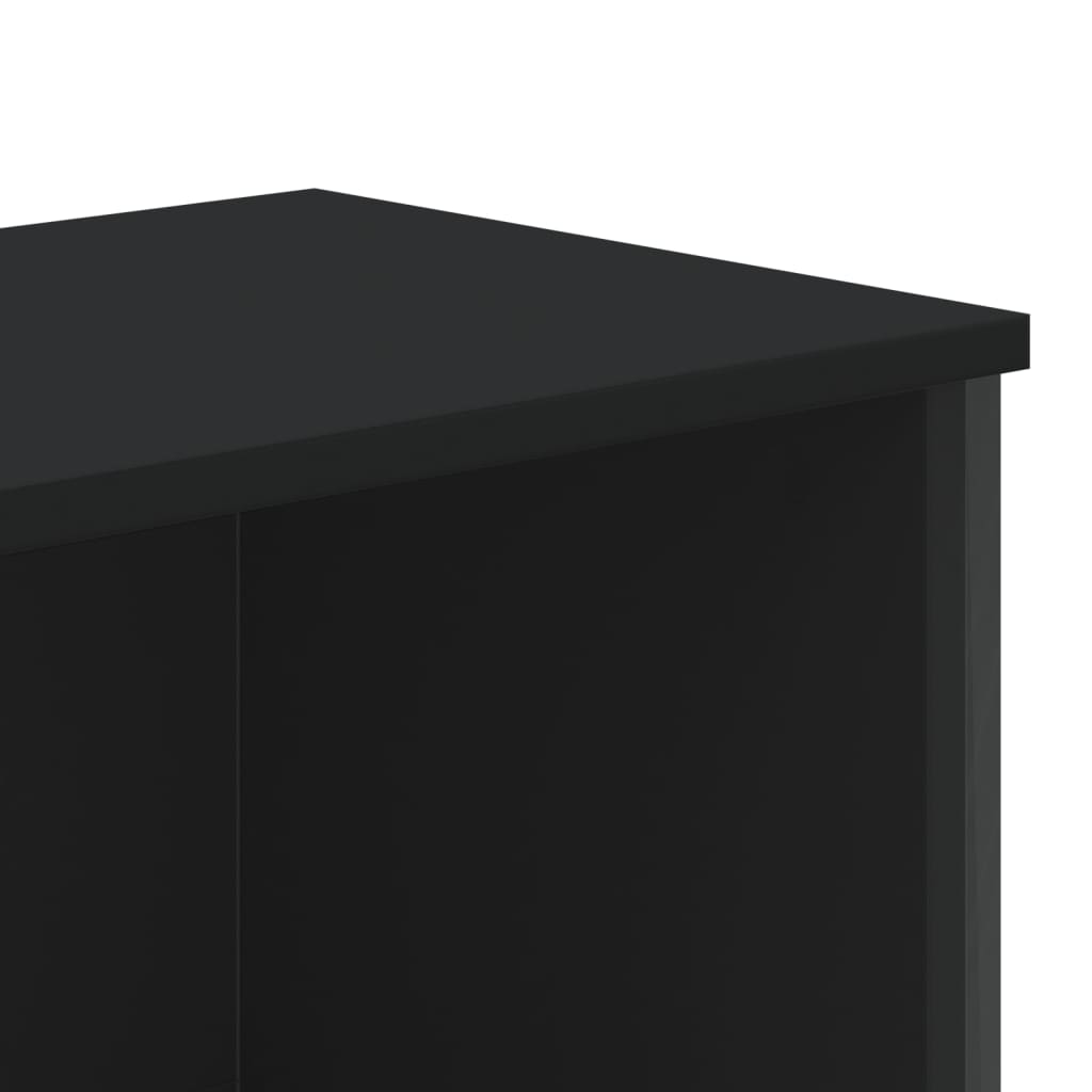 Boekenkast 80x31x169 cm bewerkt hout zwart is nu te koop bij PeponiXL, paradijselijk wonen!