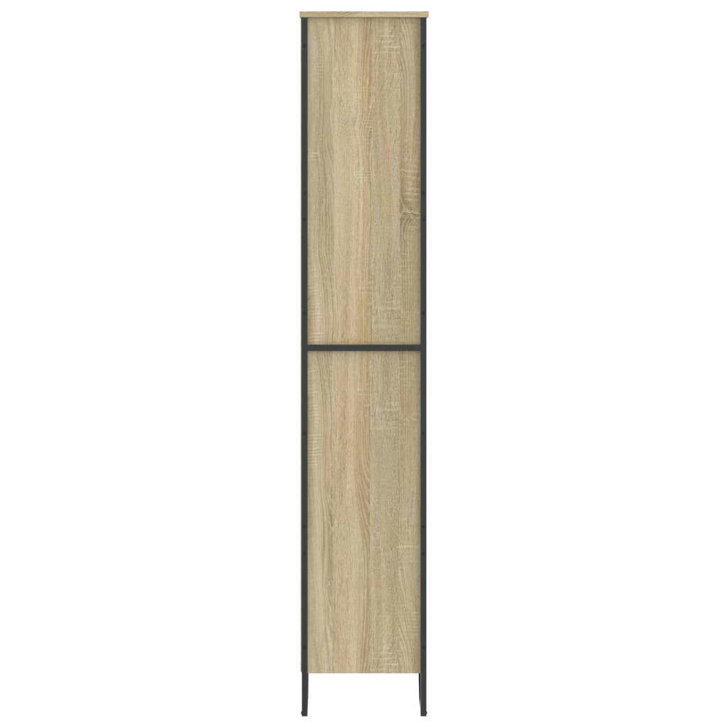 Boekenkast 80x31x169 cm bewerkt hout sonoma eikenkleurig is nu te koop bij PeponiXL, paradijselijk wonen!