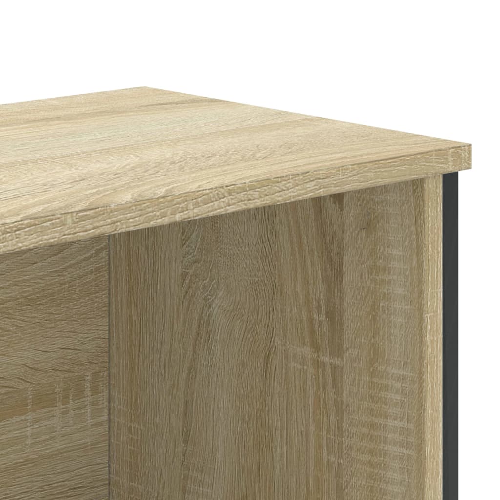Boekenkast 80x31x169 cm bewerkt hout sonoma eikenkleurig is nu te koop bij PeponiXL, paradijselijk wonen!