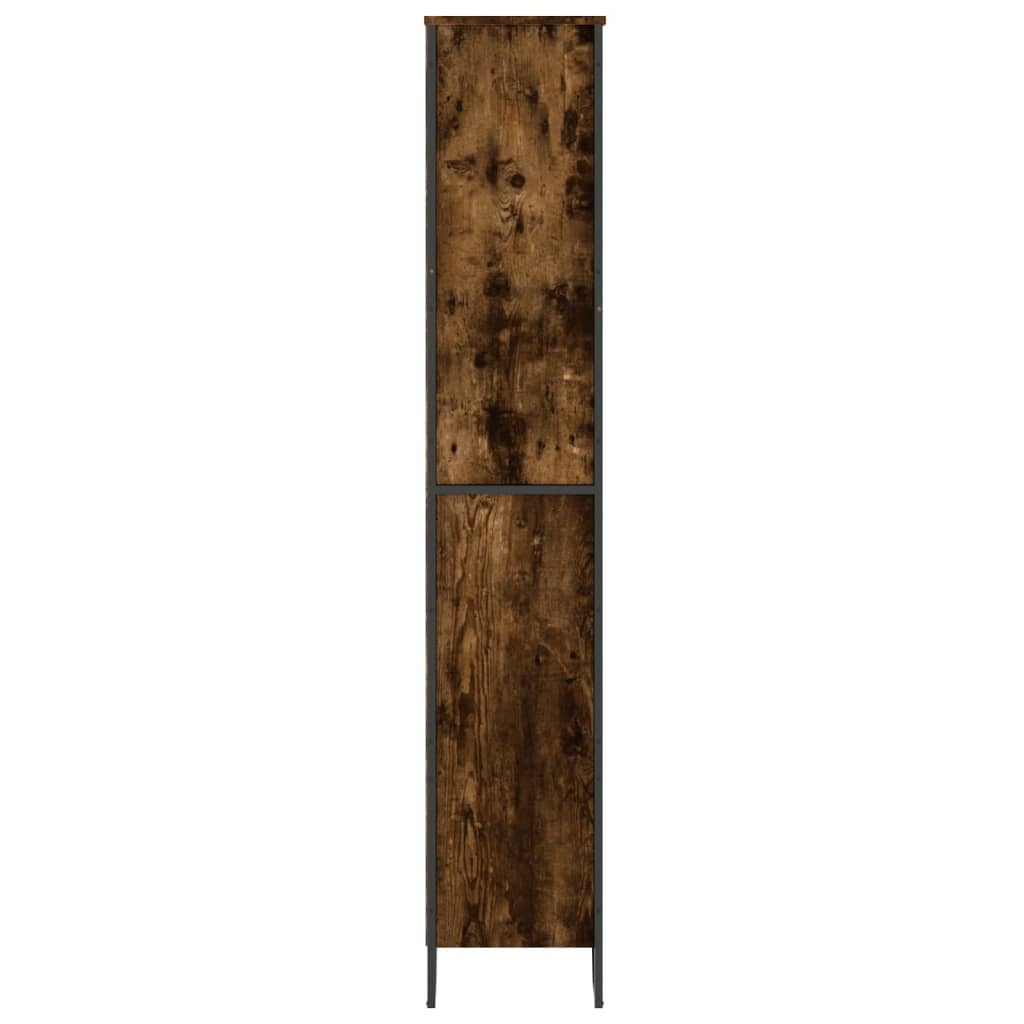 Boekenkast 80x31x169 cm bewerkt hout gerookt eikenkleurig is nu te koop bij PeponiXL, paradijselijk wonen!