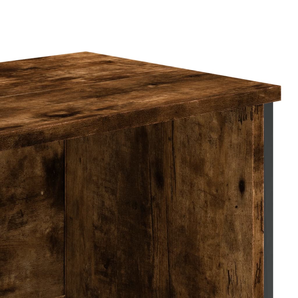 Boekenkast 80x31x169 cm bewerkt hout gerookt eikenkleurig is nu te koop bij PeponiXL, paradijselijk wonen!