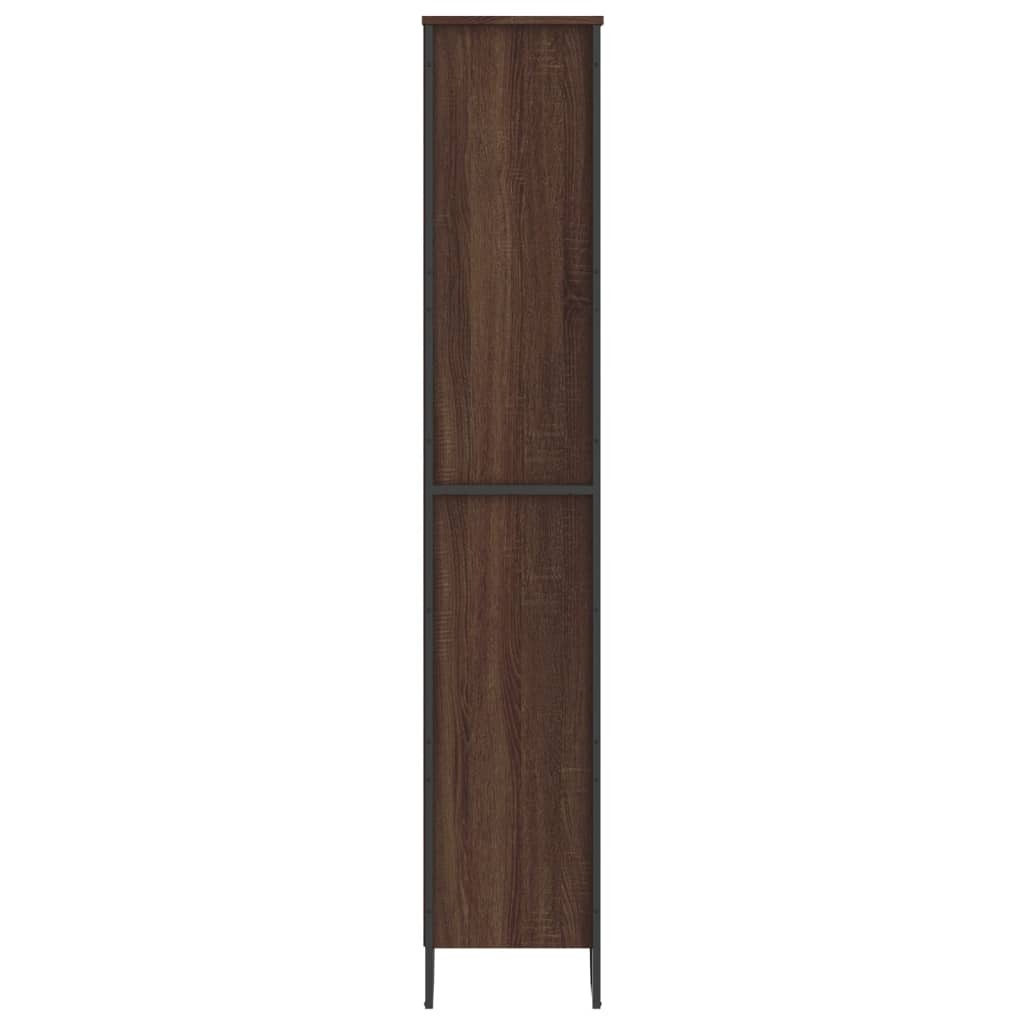 Boekenkast 80x31x169 cm bewerkt hout bruin eikenkleurig is nu te koop bij PeponiXL, paradijselijk wonen!