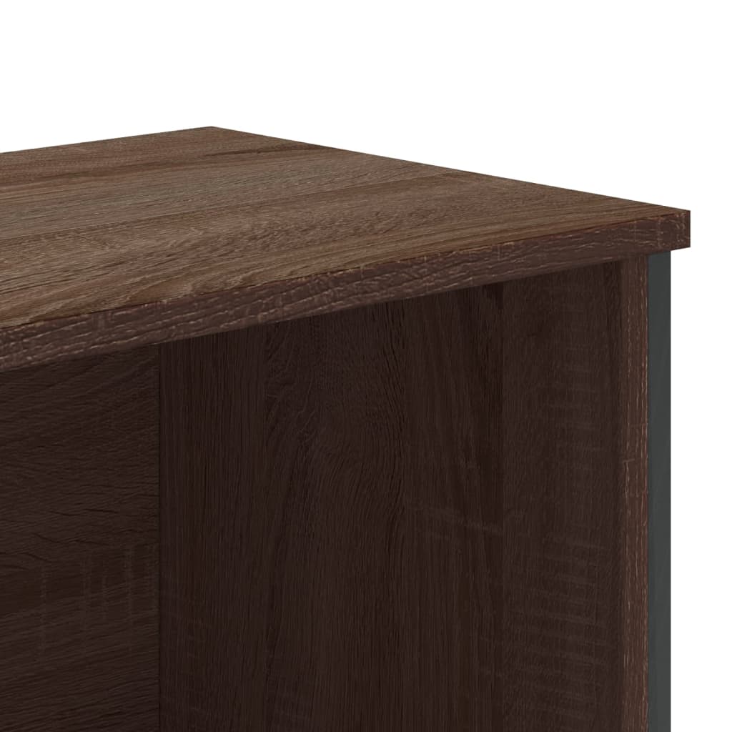 Boekenkast 80x31x169 cm bewerkt hout bruin eikenkleurig is nu te koop bij PeponiXL, paradijselijk wonen!