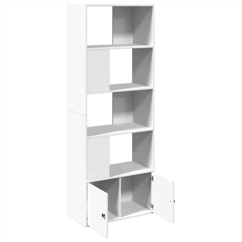 Boekenkast 70x36x189 cm bewerkt hout wit is nu te koop bij PeponiXL, paradijselijk wonen!
