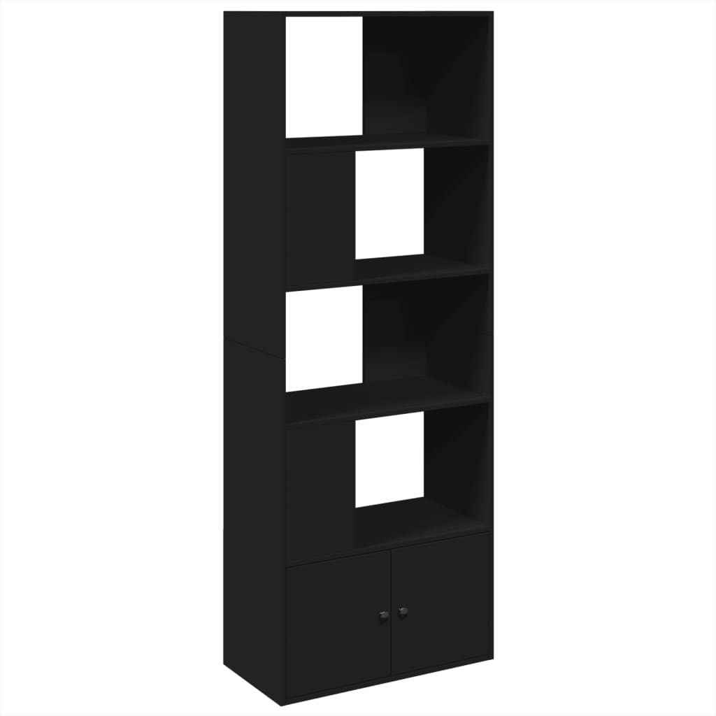 Boekenkast 70x36x189 cm bewerkt hout zwart is nu te koop bij PeponiXL, paradijselijk wonen!