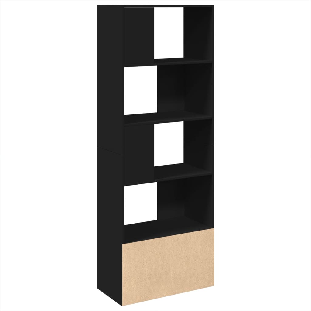 Boekenkast 70x36x189 cm bewerkt hout zwart is nu te koop bij PeponiXL, paradijselijk wonen!