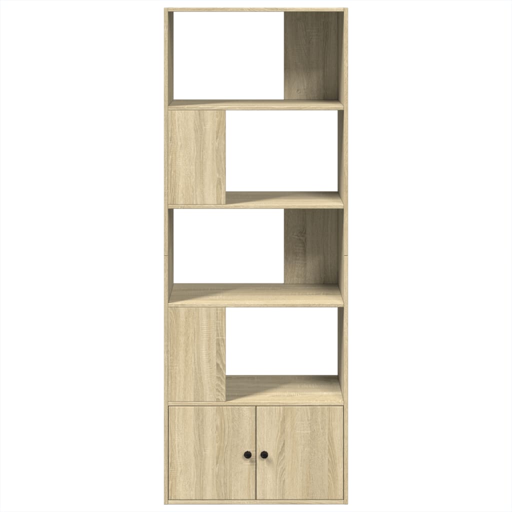 Boekenkast 70x36x189 cm bewerkt hout sonoma eikenkleurig is nu te koop bij PeponiXL, paradijselijk wonen!