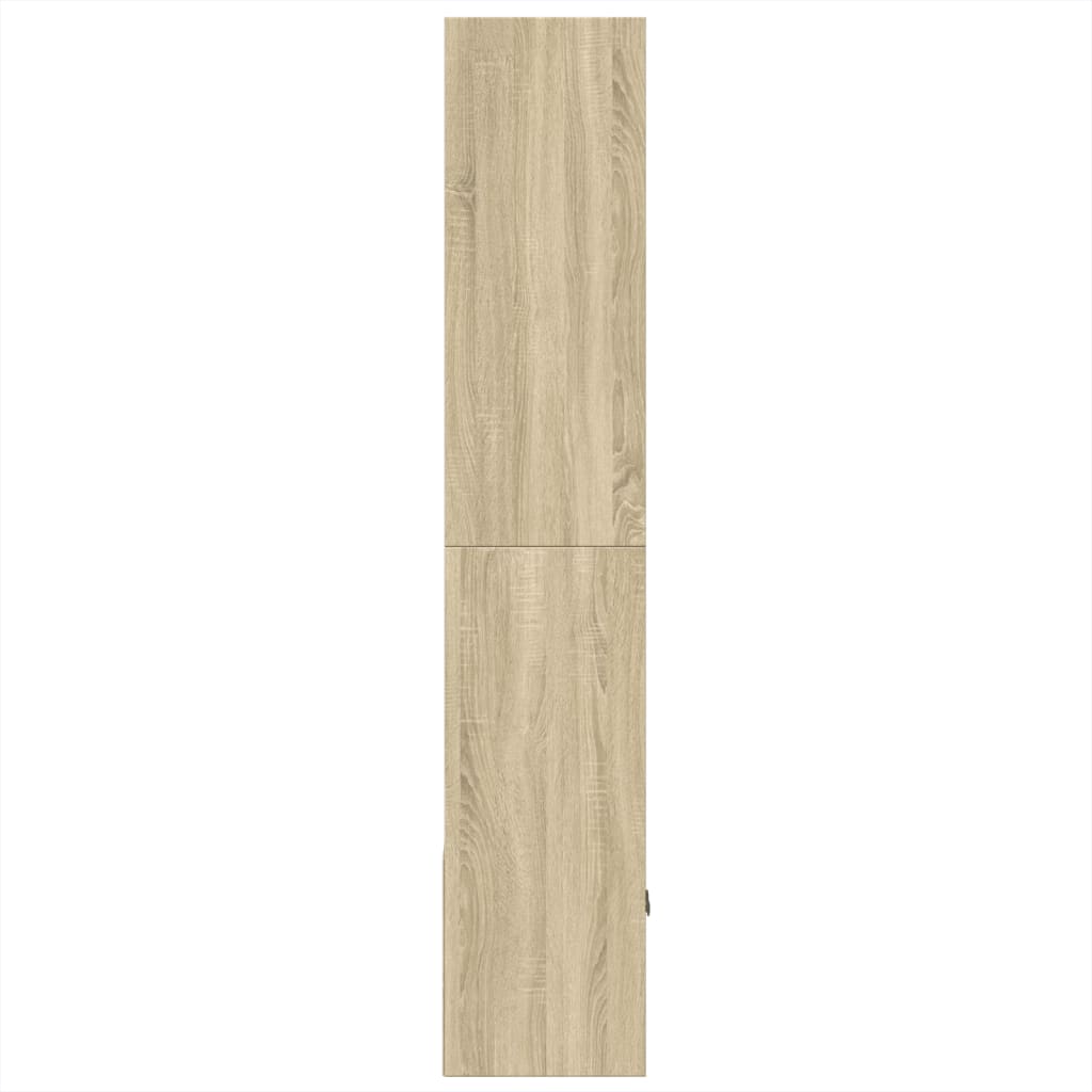 Boekenkast 70x36x189 cm bewerkt hout sonoma eikenkleurig is nu te koop bij PeponiXL, paradijselijk wonen!