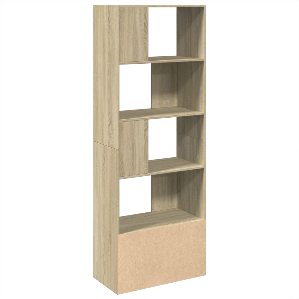 Boekenkast 70x36x189 cm bewerkt hout sonoma eikenkleurig is nu te koop bij PeponiXL, paradijselijk wonen!