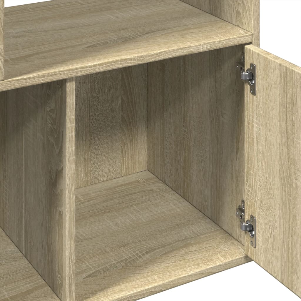 Boekenkast 70x36x189 cm bewerkt hout sonoma eikenkleurig is nu te koop bij PeponiXL, paradijselijk wonen!