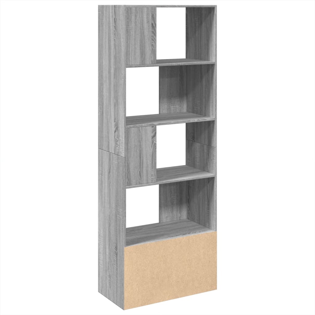 Boekenkast 70x36x189 cm bewerkt hout grijs sonoma eikenkleurig is nu te koop bij PeponiXL, paradijselijk wonen!