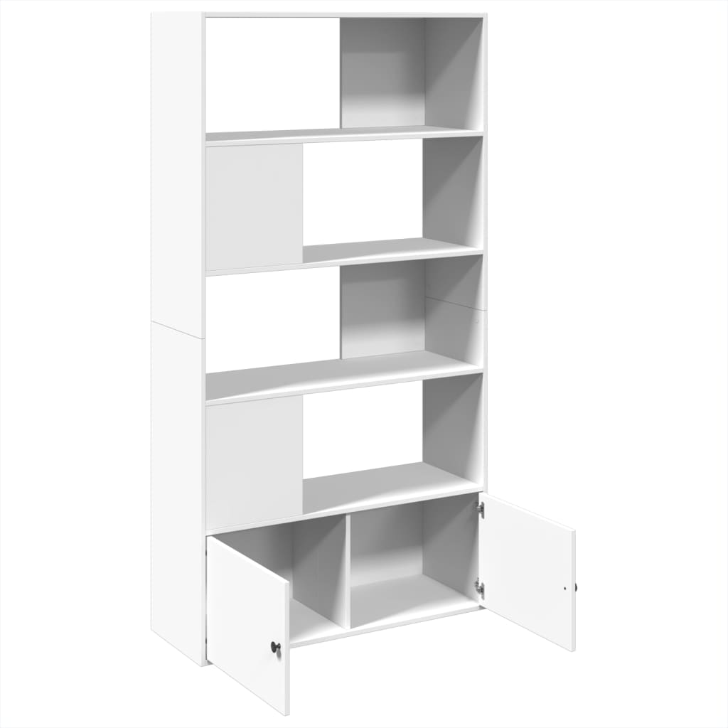 Boekenkast 100x36x189 cm bewerkt hout wit is nu te koop bij PeponiXL, paradijselijk wonen!