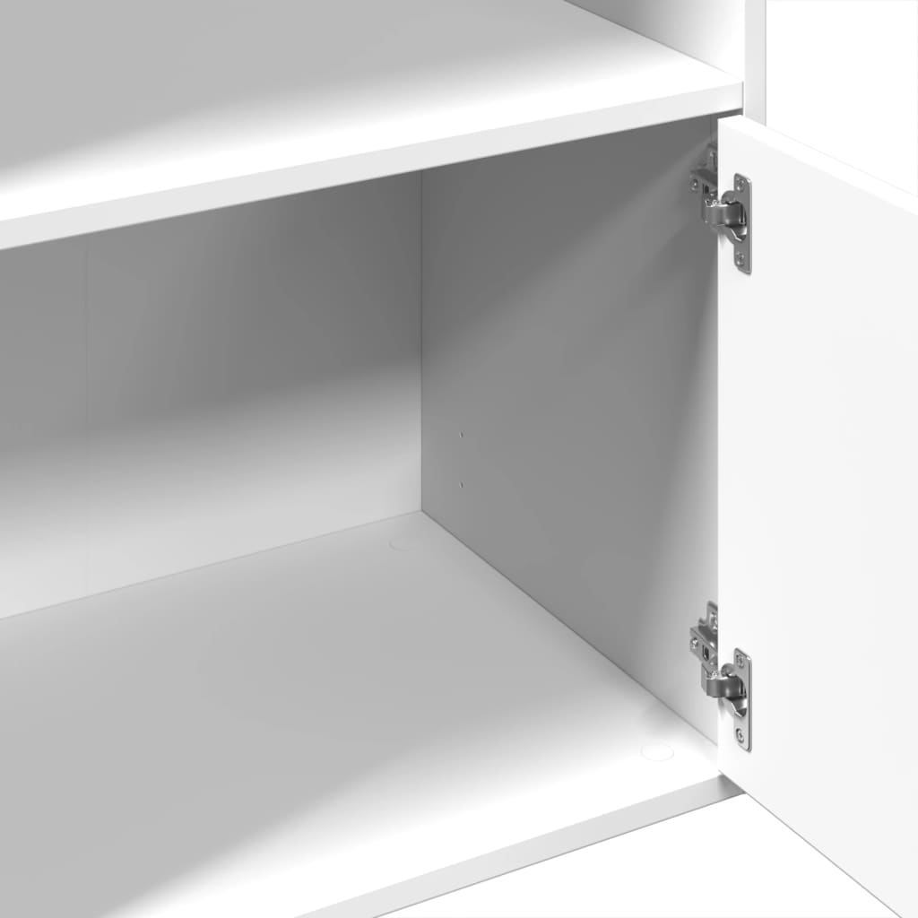 Boekenkast 100x36x189 cm bewerkt hout wit is nu te koop bij PeponiXL, paradijselijk wonen!