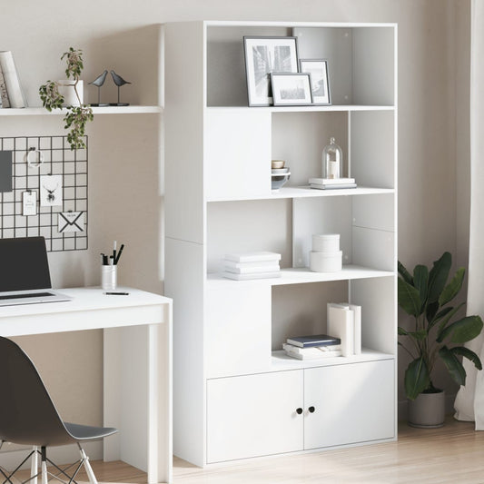 Boekenkast 100x36x189 cm bewerkt hout wit is nu te koop bij PeponiXL, paradijselijk wonen!