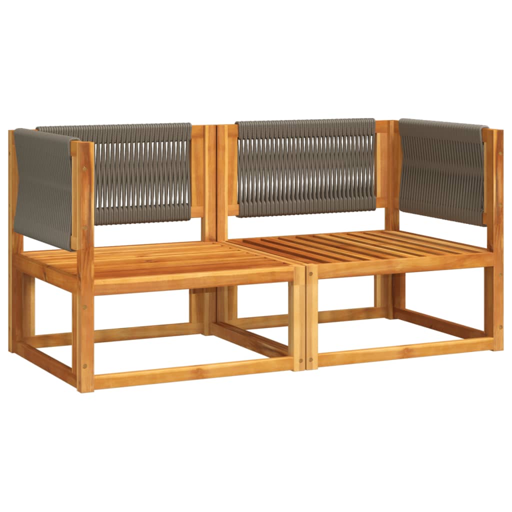 Tuinbanken Hoekbanken met Kussens 2 st acaciahout & Touw is nu te koop bij PeponiXL, paradijselijk wonen!