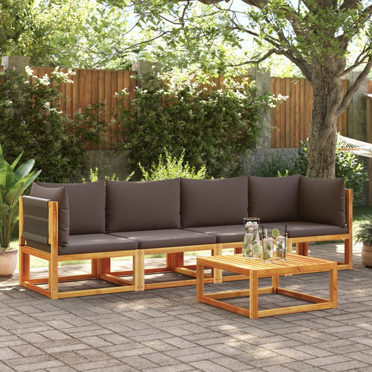 4-delige tuinbankset met kussens acaciahout & touw is nu te koop bij PeponiXL, paradijselijk wonen!