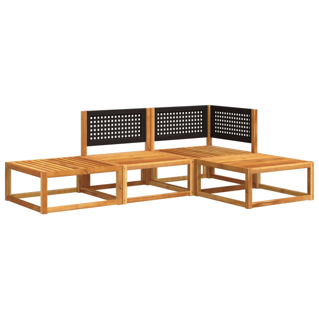 4-delige tuinbankset met kussens acaciahout & rotan is nu te koop bij PeponiXL, paradijselijk wonen!