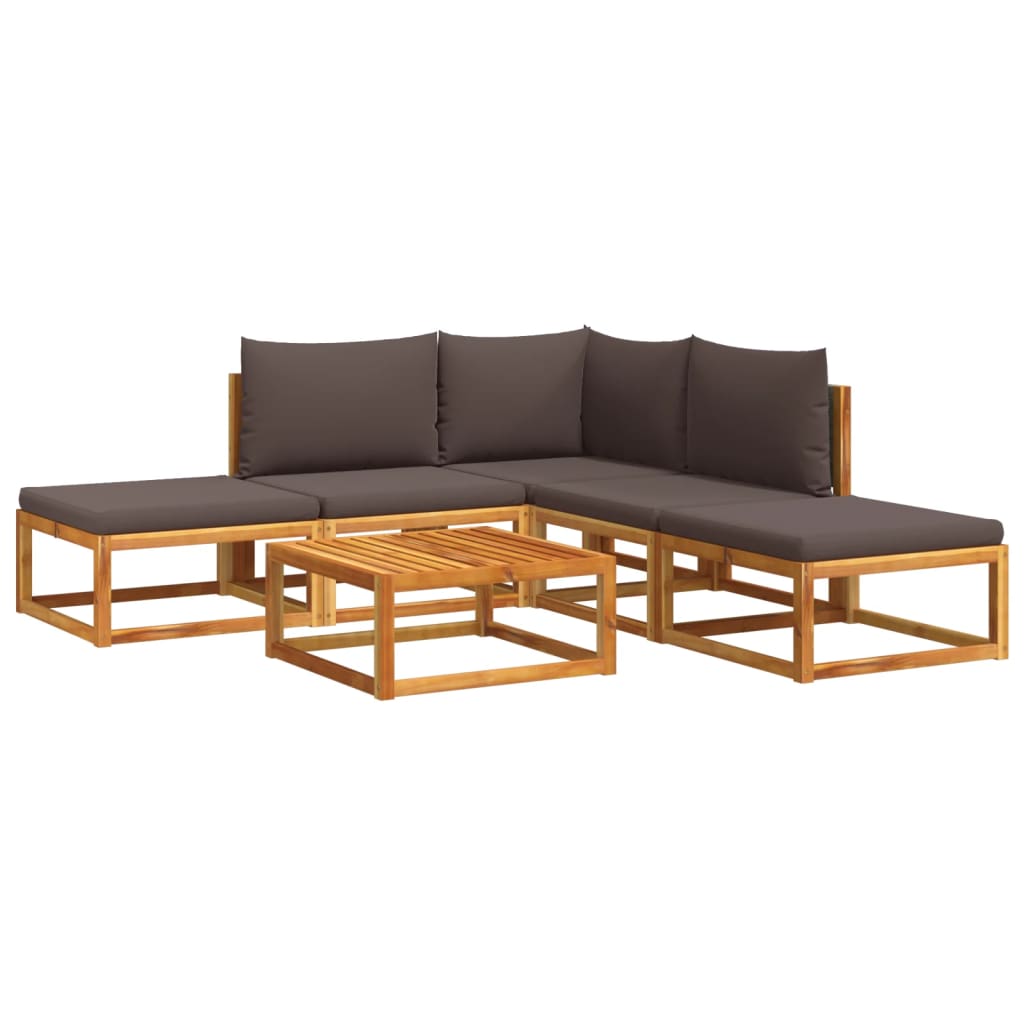 6-delige tuinbankset met kussens acaciahout & rotan is nu te koop bij PeponiXL, paradijselijk wonen!