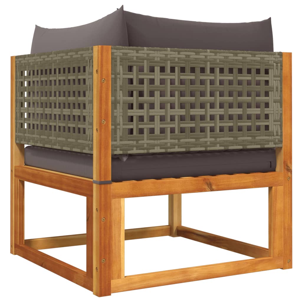Tuinbanken Hoekbanken met Kussens 2 st acaciahout & Rotan is nu te koop bij PeponiXL, paradijselijk wonen!