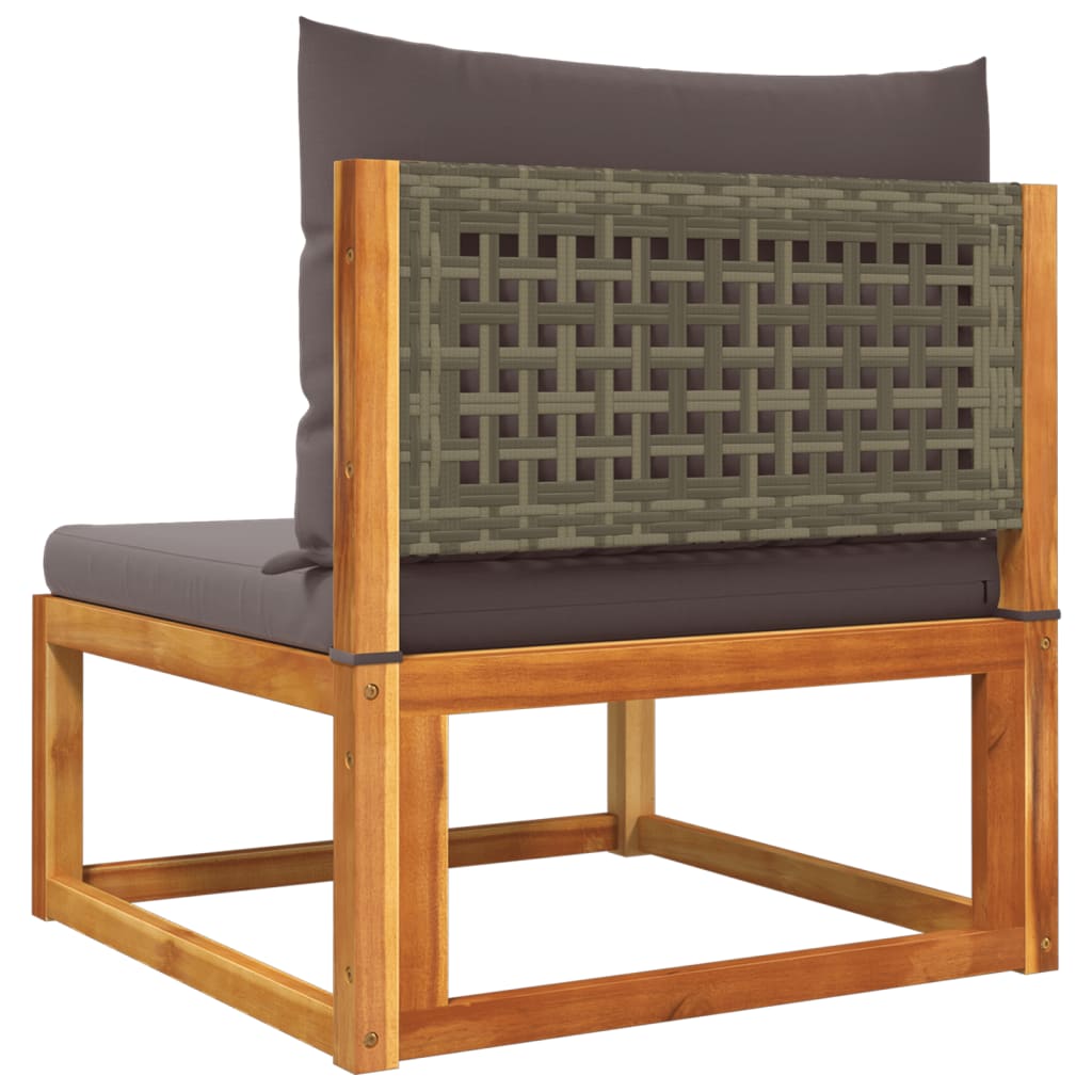 4-delige tuinbankset met kussens acaciahout & rotan is nu te koop bij PeponiXL, paradijselijk wonen!