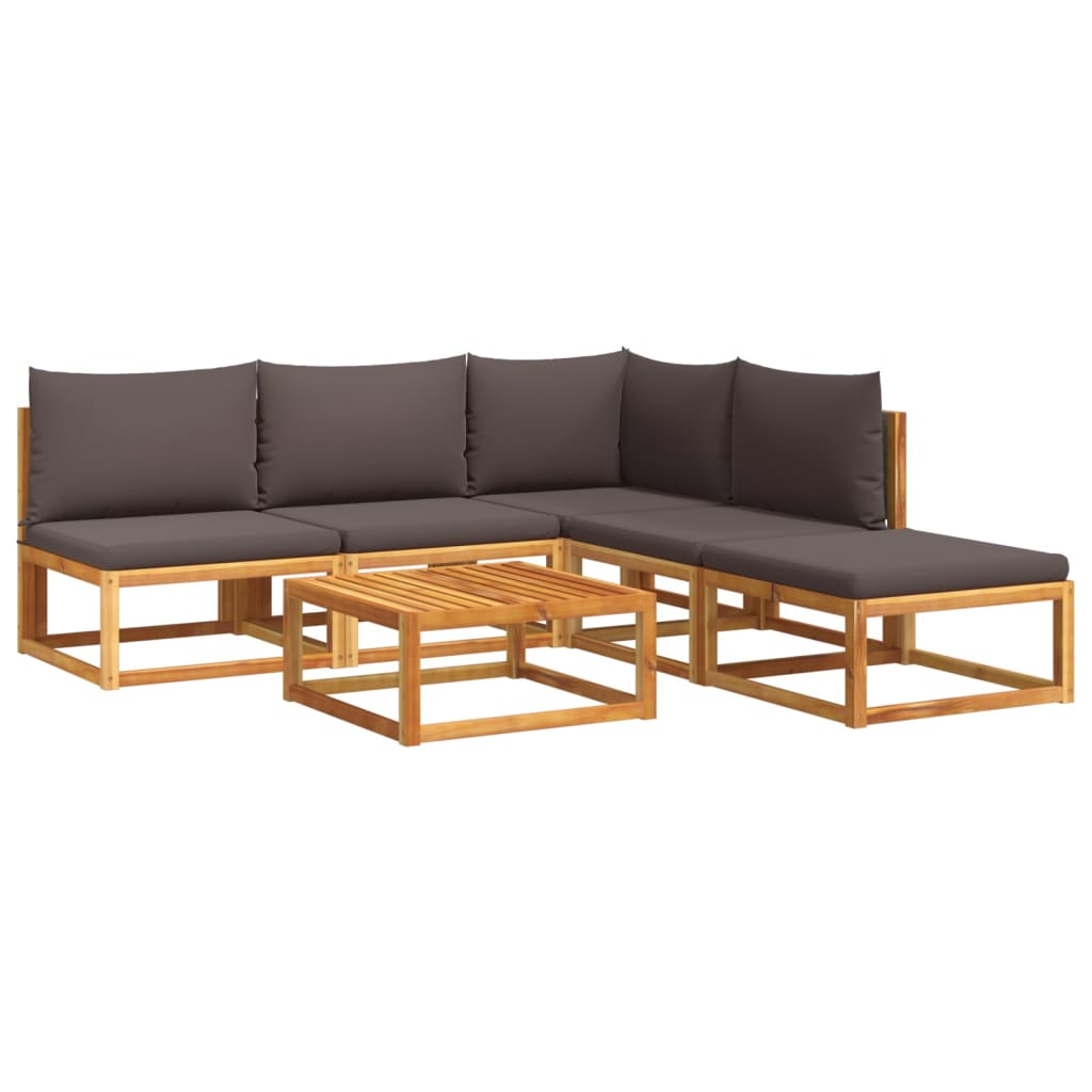 6-delige tuinbankset met kussens acaciahout & rotan is nu te koop bij PeponiXL, paradijselijk wonen!