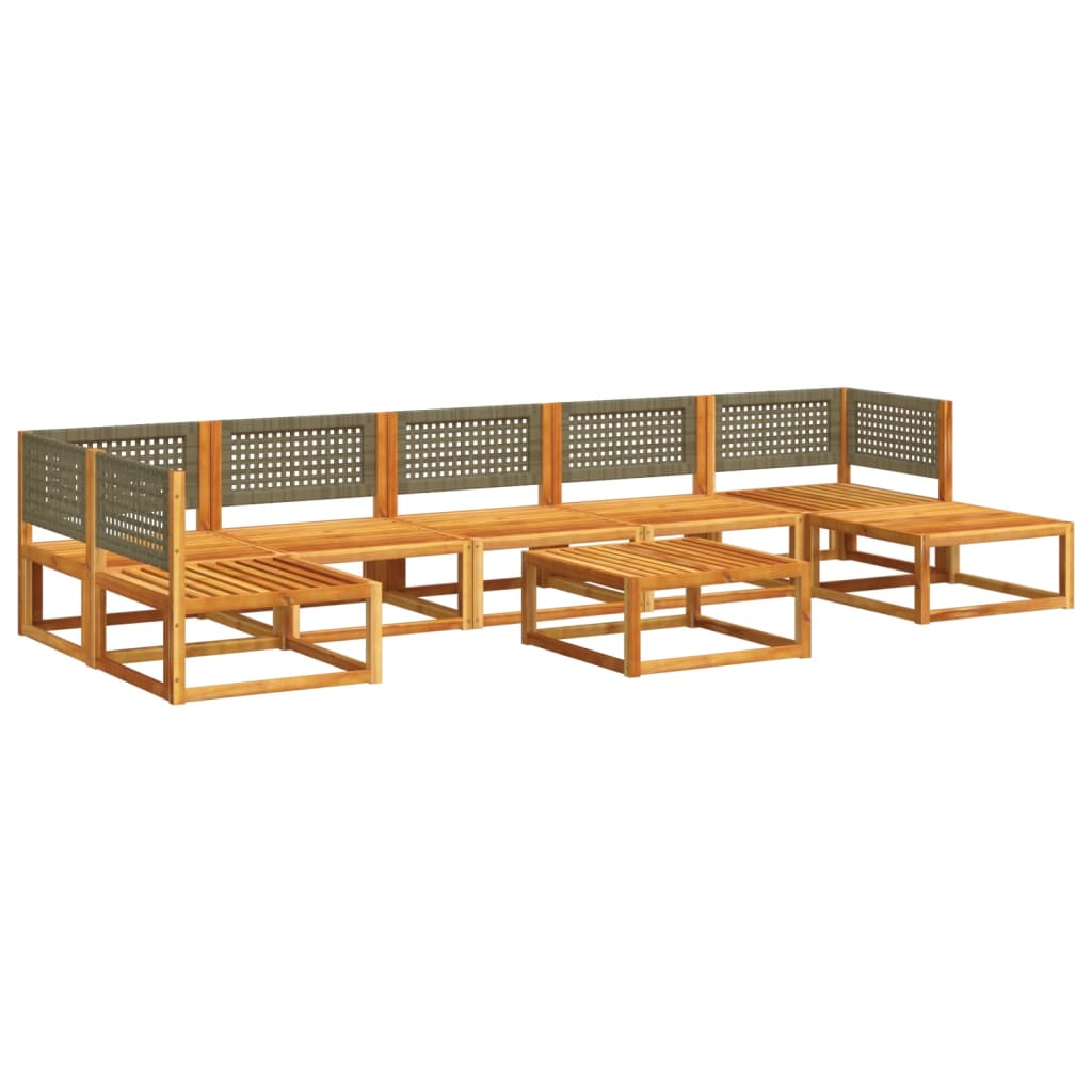 8-delige tuinbankset met kussens acaciahout & rotan is nu te koop bij PeponiXL, paradijselijk wonen!