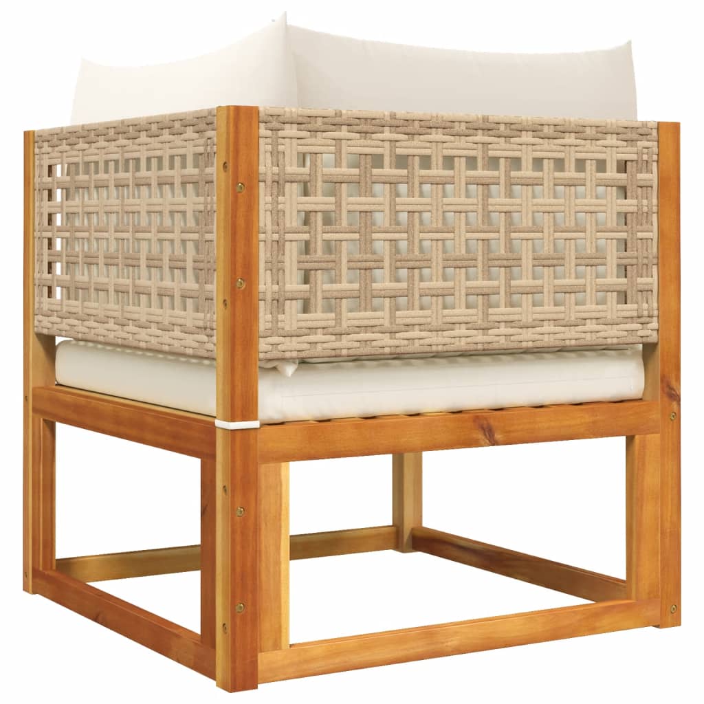 Tuinbanken Hoekbanken met Kussens 2 st acaciahout & Rotan is nu te koop bij PeponiXL, paradijselijk wonen!