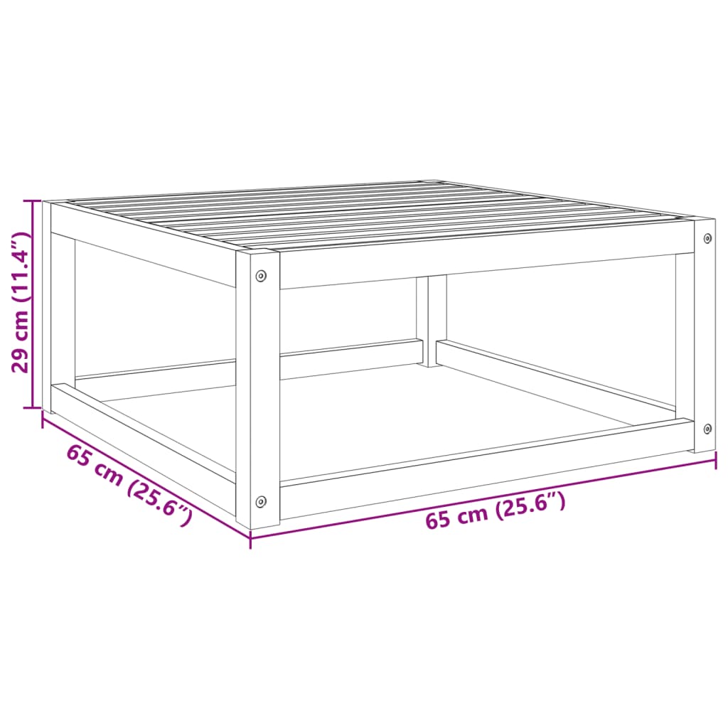 Tuintafel 65x65x29 cm massief acaciahout is nu te koop bij PeponiXL, paradijselijk wonen!