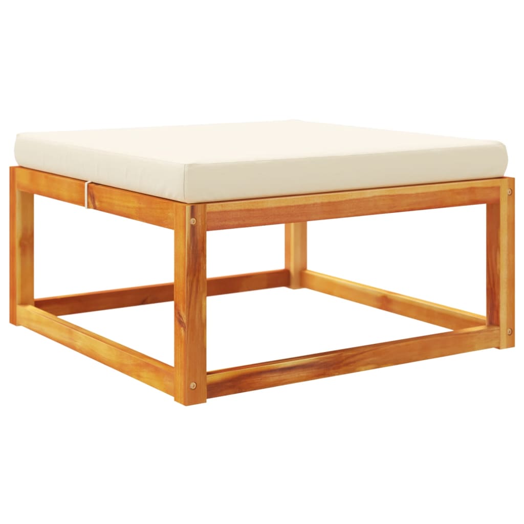 Tuinvoetenbank met kussen 65x65x29 massief acaciahout is nu te koop bij PeponiXL, paradijselijk wonen!