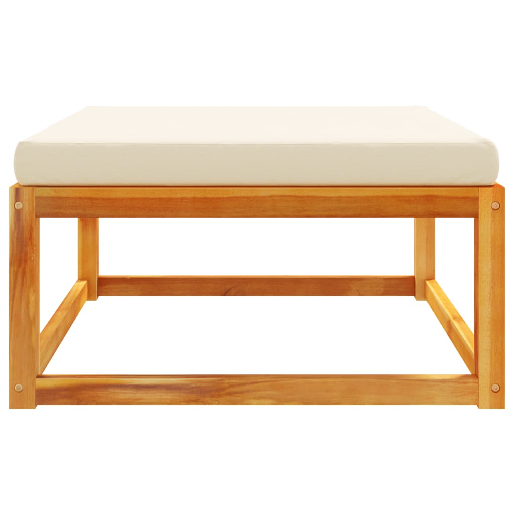 Tuinvoetenbank met kussen 65x65x29 massief acaciahout is nu te koop bij PeponiXL, paradijselijk wonen!