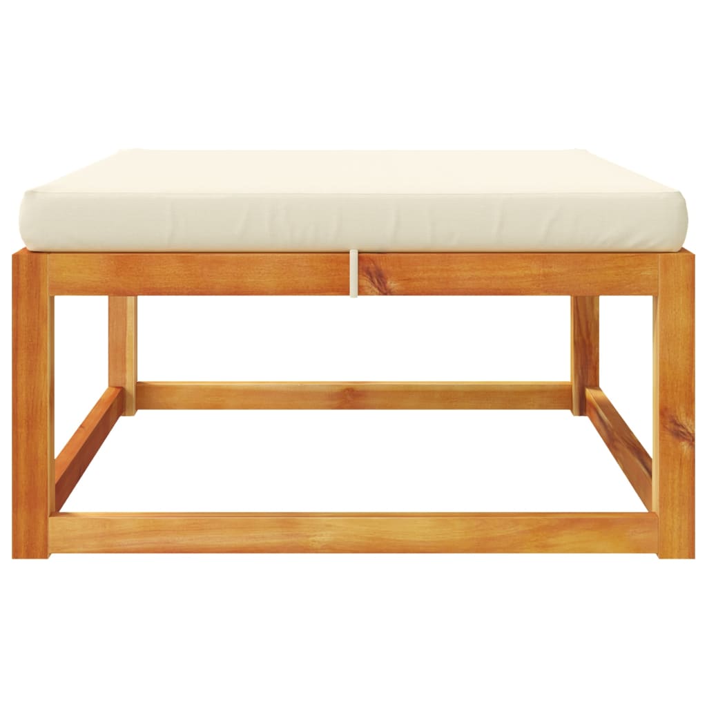 Tuinvoetenbank met kussen 65x65x29 massief acaciahout is nu te koop bij PeponiXL, paradijselijk wonen!