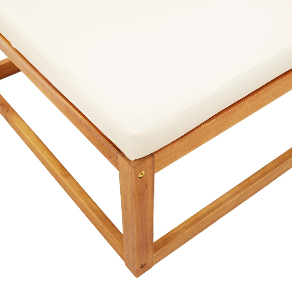 Tuinvoetenbank met kussen 65x65x29 massief acaciahout is nu te koop bij PeponiXL, paradijselijk wonen!