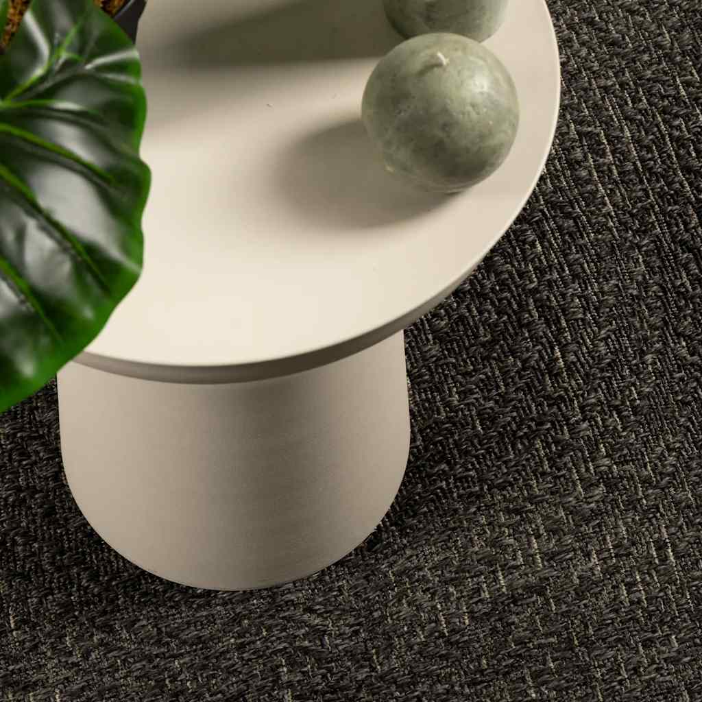 Vloerkleed ZIZUR binnen en buiten 160x230cm jute look antraciet