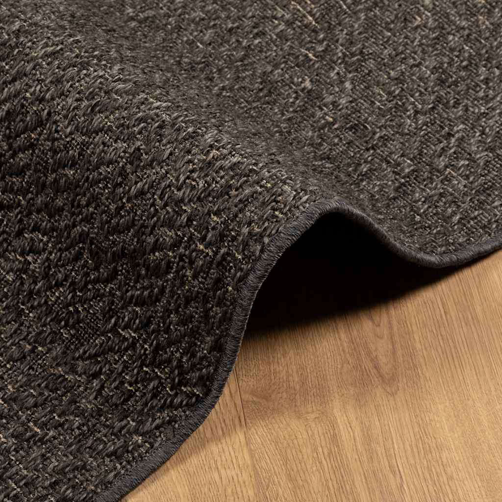Vloerkleed ZIZUR binnen en buiten 160x230cm jute look antraciet