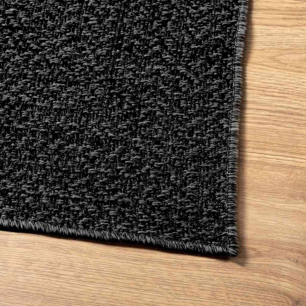 Vloerkleed ZIZUR binnen en buiten 200x290cm jute look antraciet is nu te koop bij PeponiXL, paradijselijk wonen!