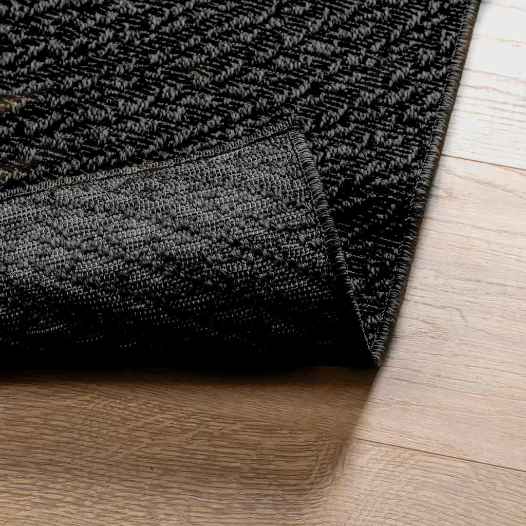 Vloerkleed ZIZUR binnen en buiten 200x290cm jute look antraciet is nu te koop bij PeponiXL, paradijselijk wonen!
