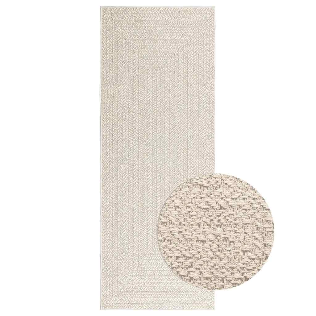 Vloerkleed ZIZUR room binnen en buiten 80x200 cm jute look is nu te koop bij PeponiXL, paradijselijk wonen!