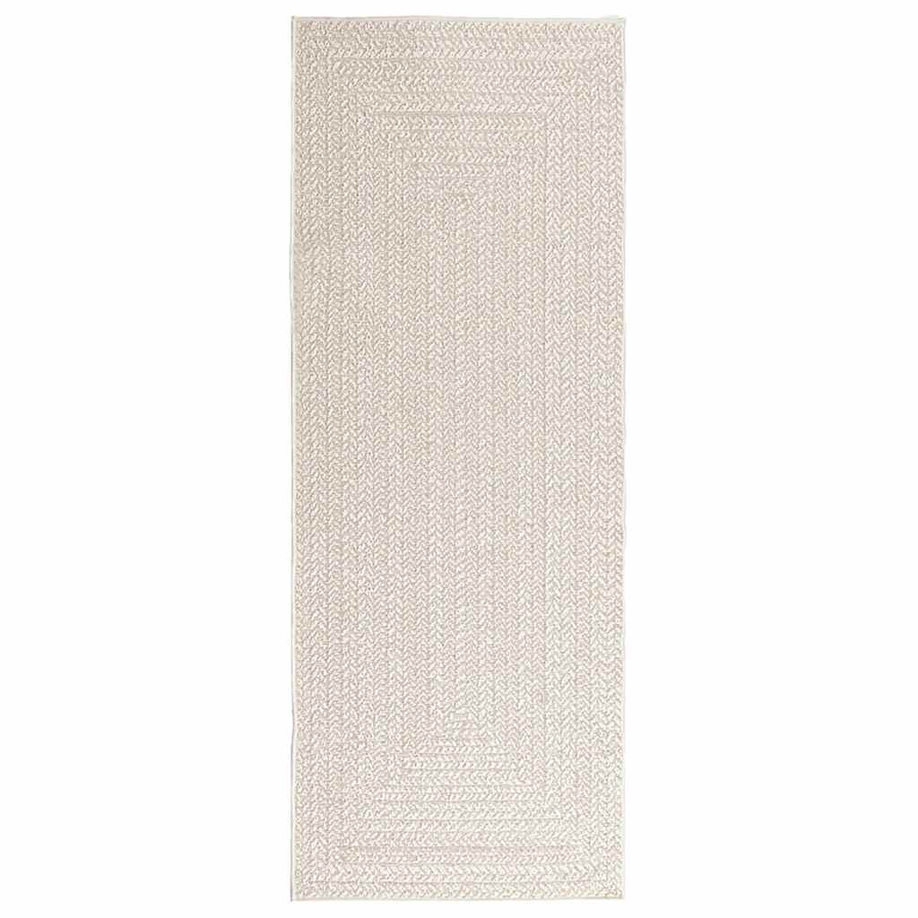 Vloerkleed ZIZUR room binnen en buiten 80x200 cm jute look is nu te koop bij PeponiXL, paradijselijk wonen!