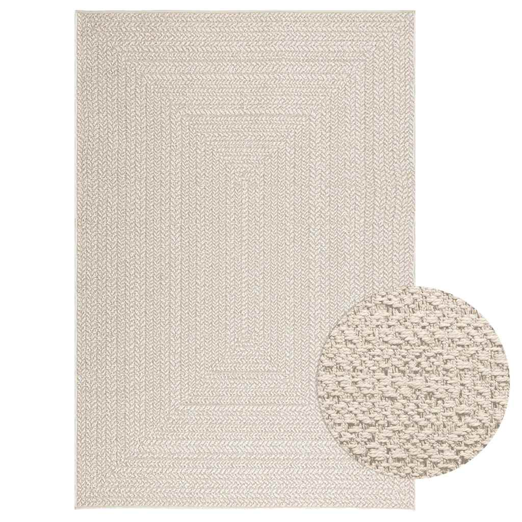 Vloerkleed ZIZUR room binnen en buiten 140x200 cm jute look is nu te koop bij PeponiXL, paradijselijk wonen!