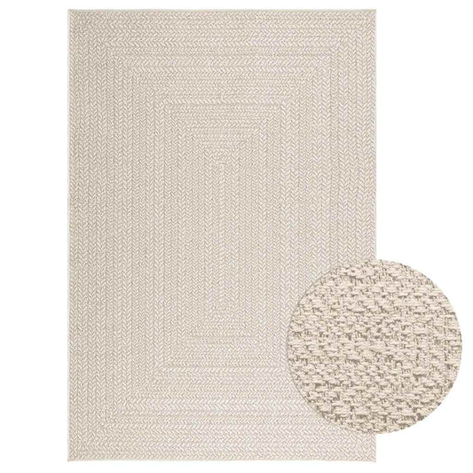 Vloerkleed ZIZUR room binnen en buiten 140x200 cm jute look is nu te koop bij PeponiXL, paradijselijk wonen!