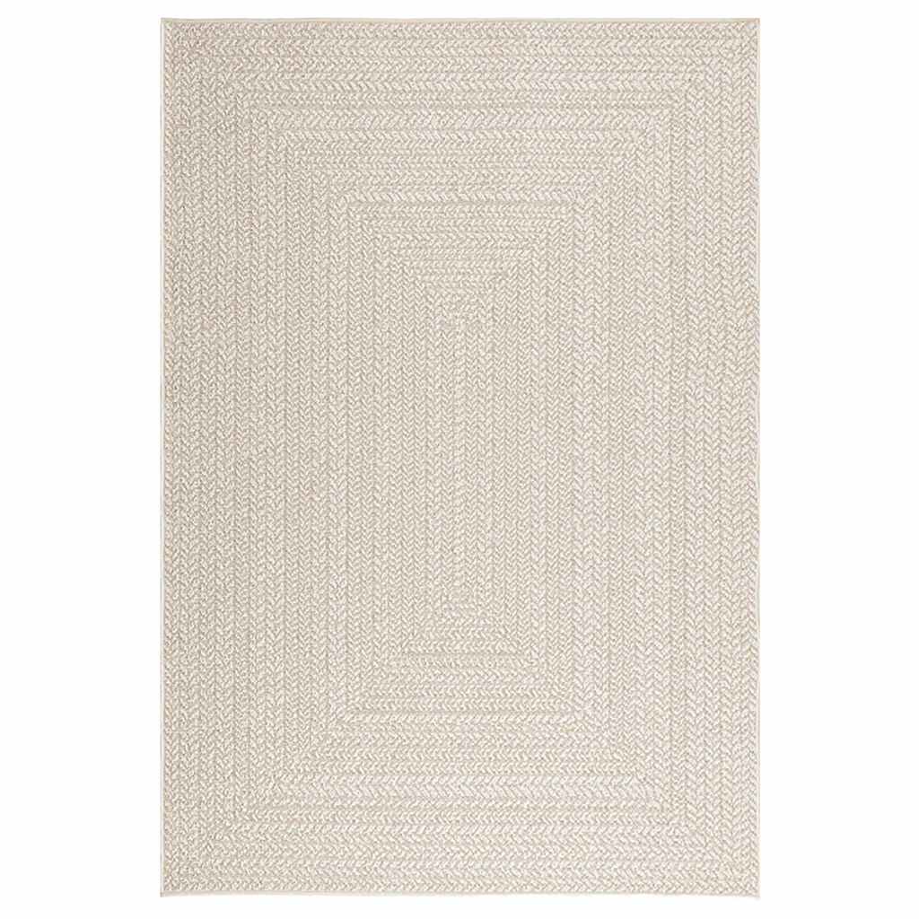 Vloerkleed ZIZUR room binnen en buiten 140x200 cm jute look is nu te koop bij PeponiXL, paradijselijk wonen!