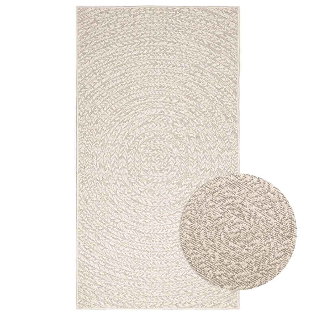 Vloerkleed ZIZUR room binnen en buiten 80x150 cm jute look is nu te koop bij PeponiXL, paradijselijk wonen!