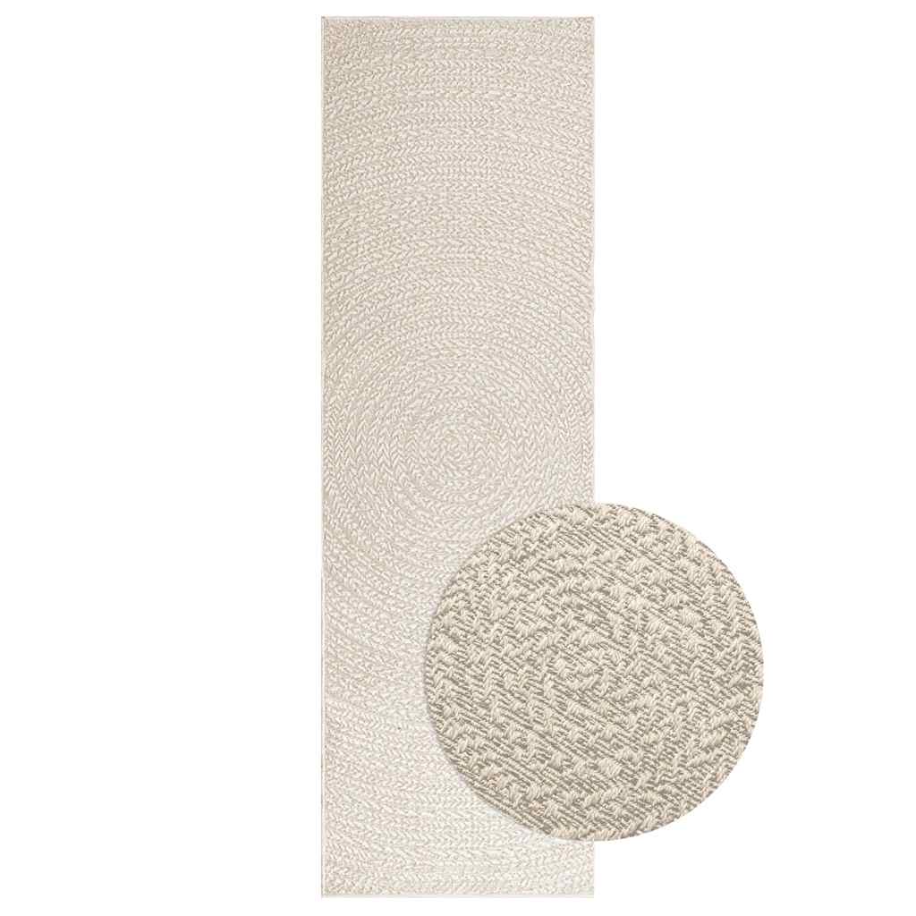 Vloerkleed ZIZUR room binnen en buiten 80x250 cm jute look is nu te koop bij PeponiXL, paradijselijk wonen!