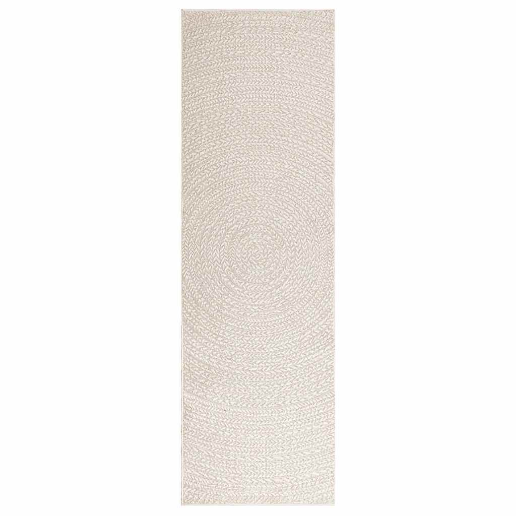 Vloerkleed ZIZUR room binnen en buiten 80x250 cm jute look is nu te koop bij PeponiXL, paradijselijk wonen!
