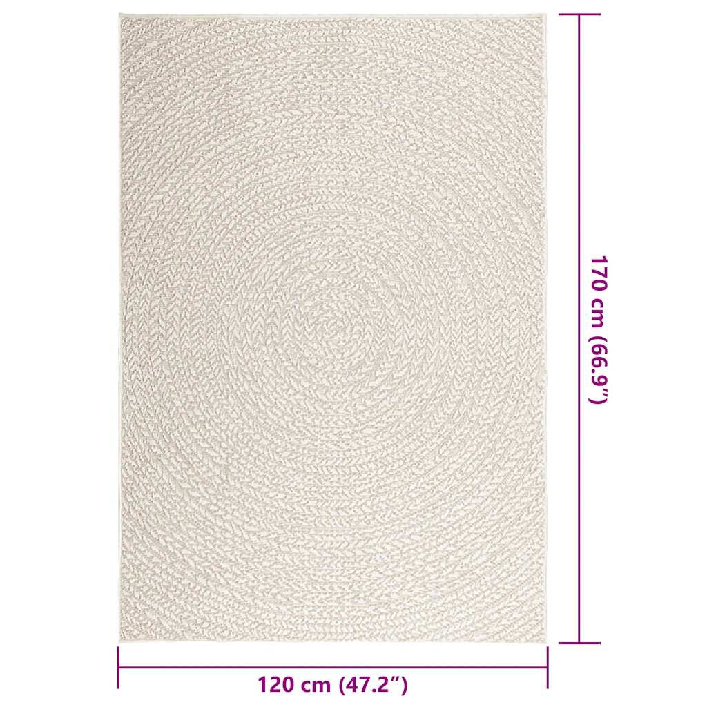 Vloerkleed ZIZUR room binnen en buiten 120x170 cm jute look is nu te koop bij PeponiXL, paradijselijk wonen!