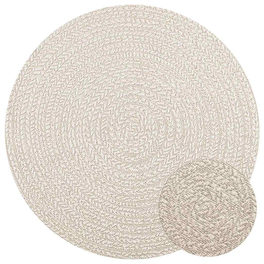 Vloerkleed ZIZUR crème binnen en buiten Ø 120 cm jute look is nu te koop bij PeponiXL, paradijselijk wonen!