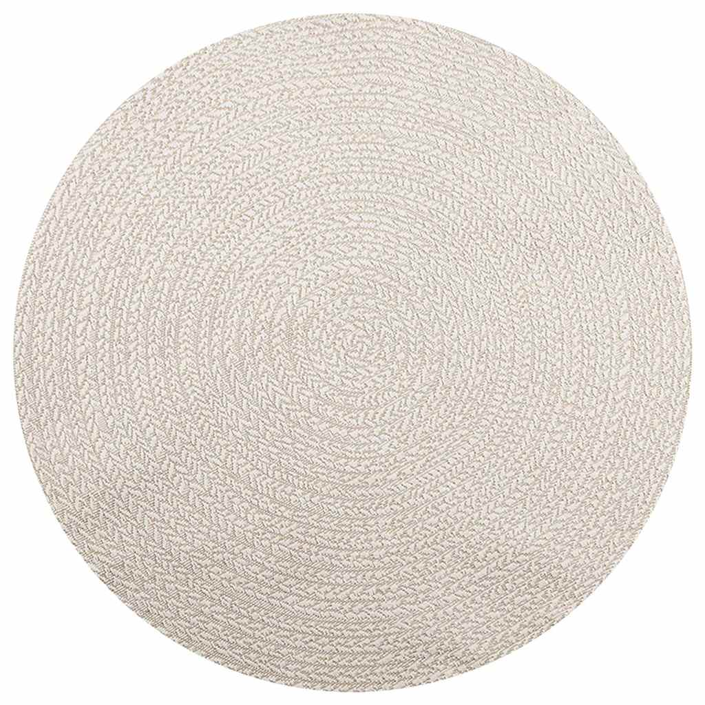 Vloerkleed ZIZUR crème binnen en buiten Ø 160 cm jute look is nu te koop bij PeponiXL, paradijselijk wonen!