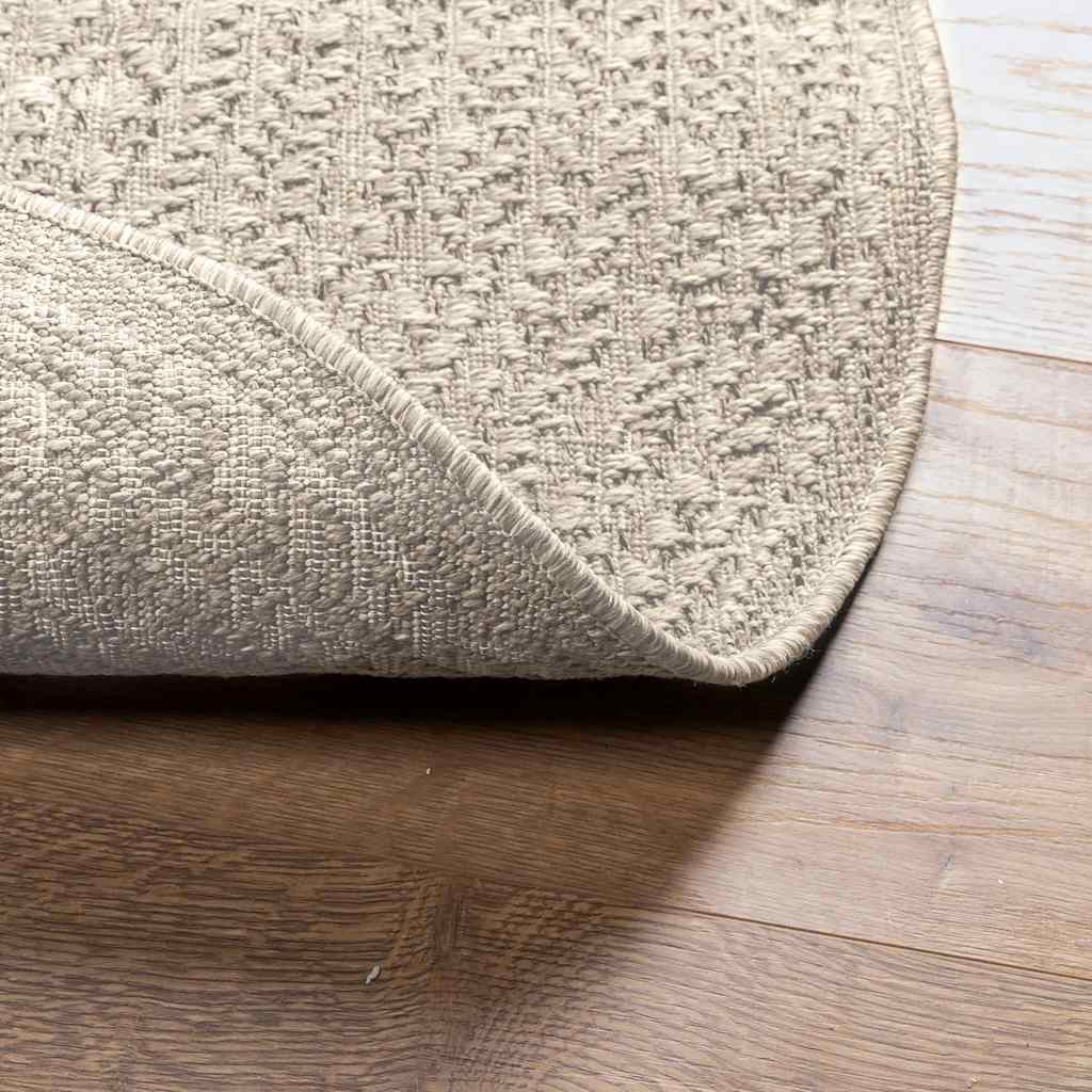 Vloerkleed ZIZUR crème binnen en buiten Ø 160 cm jute look is nu te koop bij PeponiXL, paradijselijk wonen!