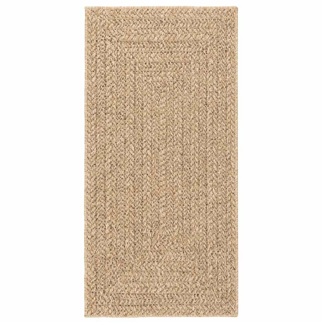 Vloerkleed ZIZUR beige binnen en buiten 60x110 cm jute look is nu te koop bij PeponiXL, paradijselijk wonen!